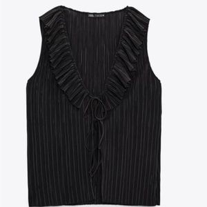 Pleated Ruffled Top (Zara)